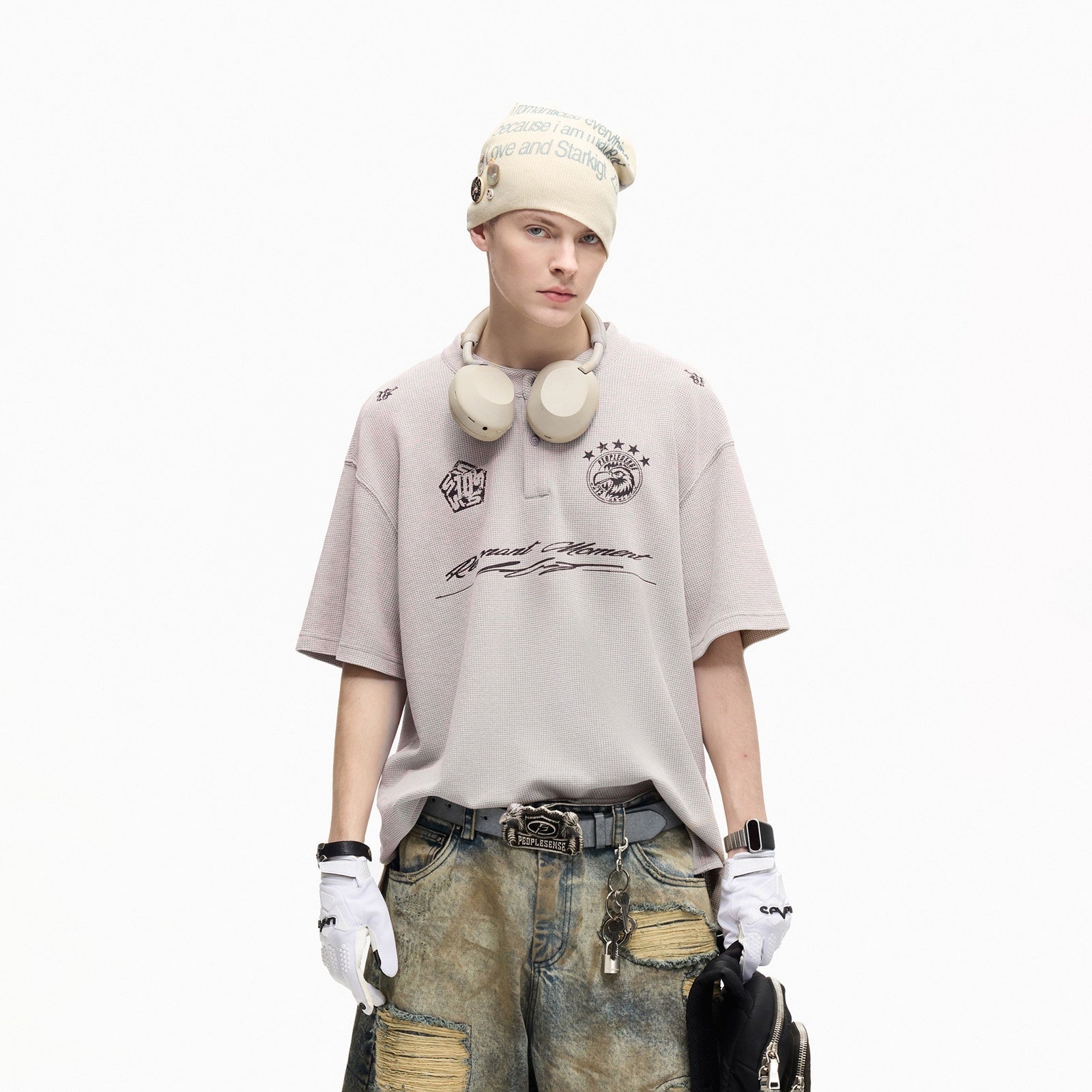 PEOPLESENSE_Washed_Waffle_Polo_Badge_Animal_Print_Women&