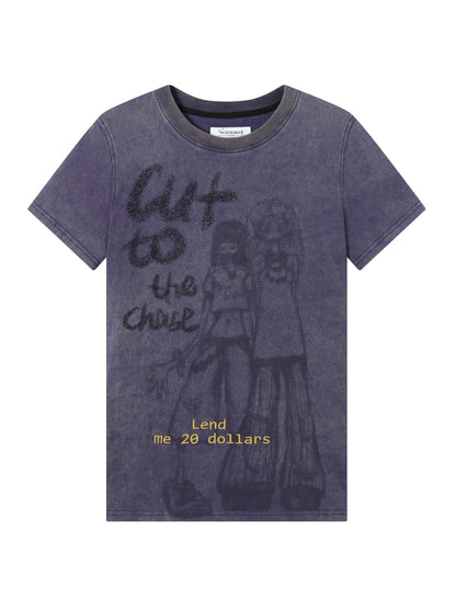 Achihara Bestie Borrowed Tee Retro Washed Cotton