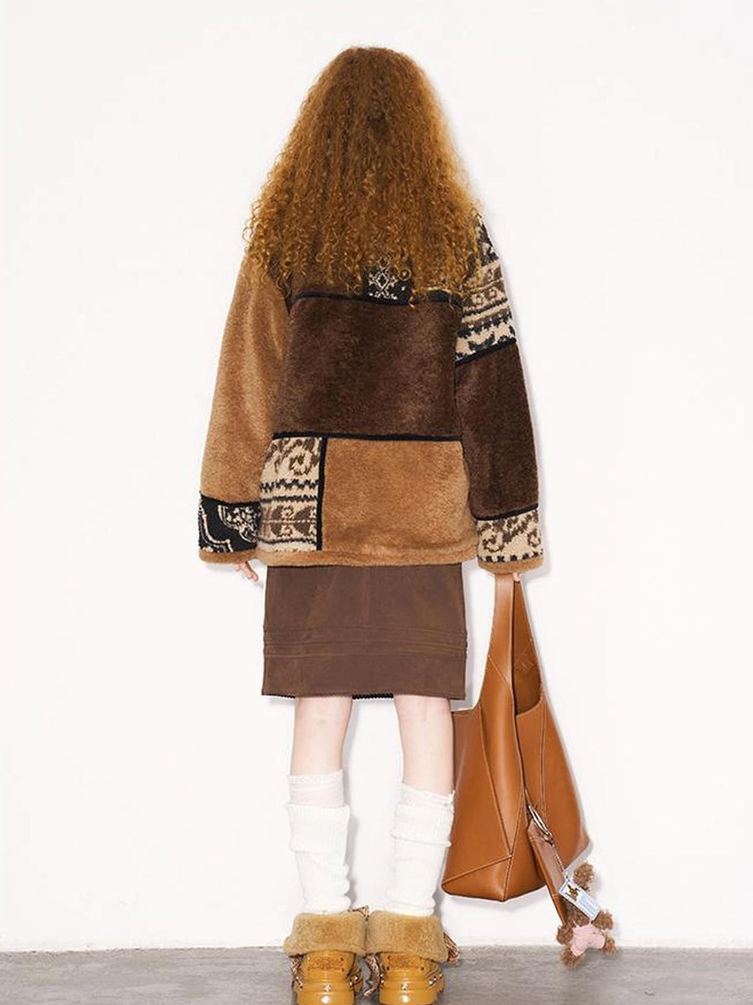 Paisley Sherpa Jacket Unisex Soft Fleece Coat