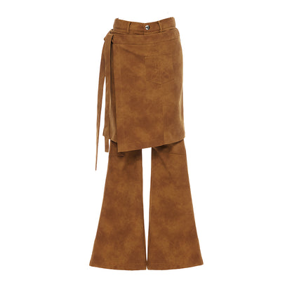 YOSHUYUKI Vintage Bronze Diamond Embellished Suede Cropped Jacket