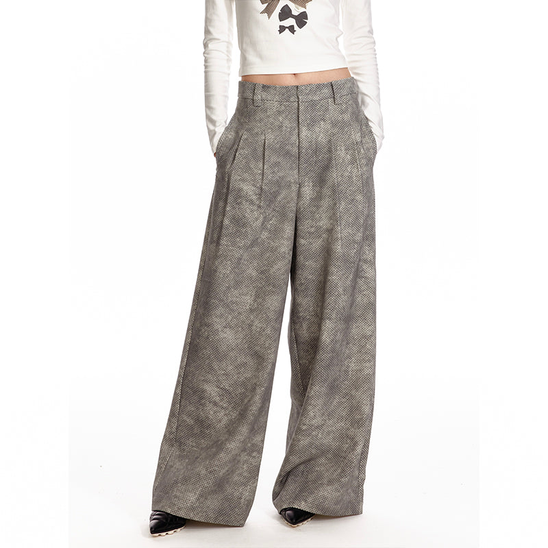 ALINNV STUDIO Vintage Relaxed Wide Leg Pants With Tie Detail Shirt