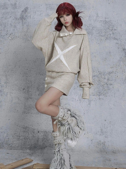 Patchwork Wool Punk Shorts Deer Velvet Street Edge