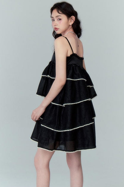 DIDDI MODA Pearl Tiered Mini Dress