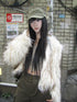 ang project Light Winter Eco Fur Coat Women Color Block Design