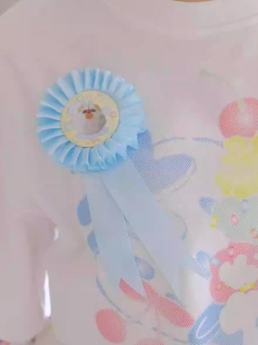 Frufru Gulu Pink Blue Four Leaf Clover Candy Pin Badge