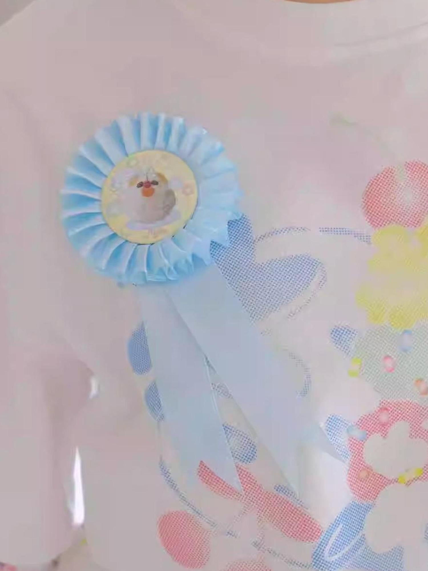 Frufru Gulu Pink Blue Four Leaf Clover Candy Pin Badge