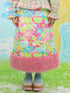 Pink Cartoon Print Playful Dress For Girls Frufru Gulu Design