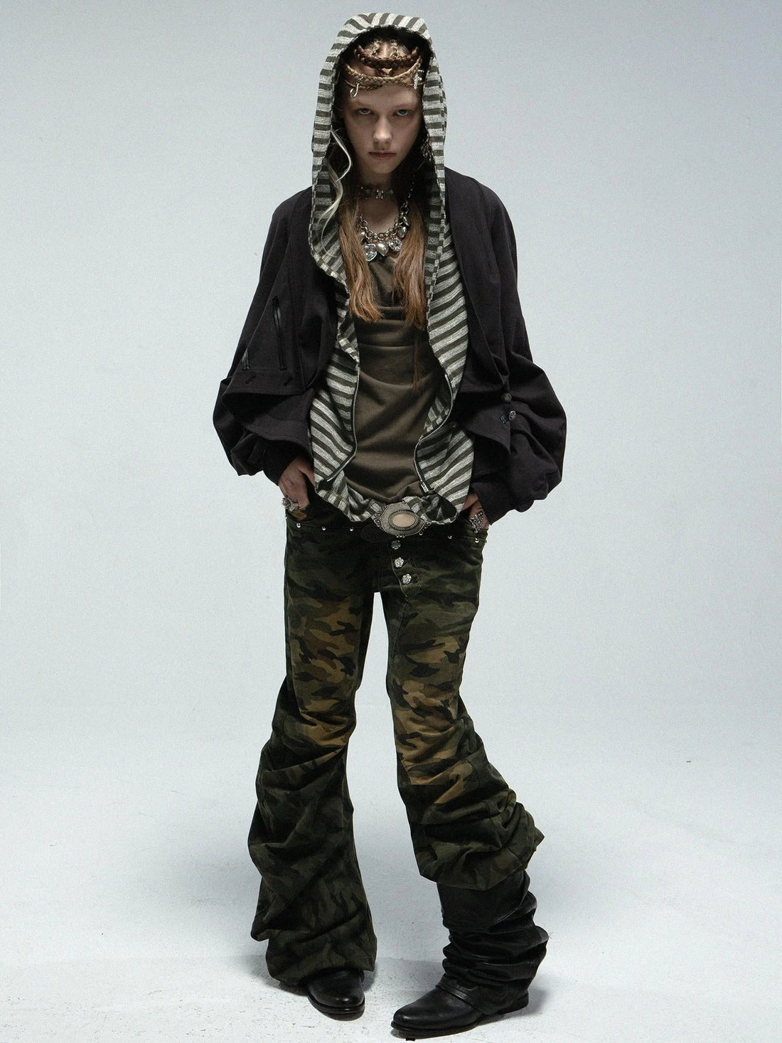 Pirate Style Batwing Sleeve Asymmetrical Cardigan Sweatshirt