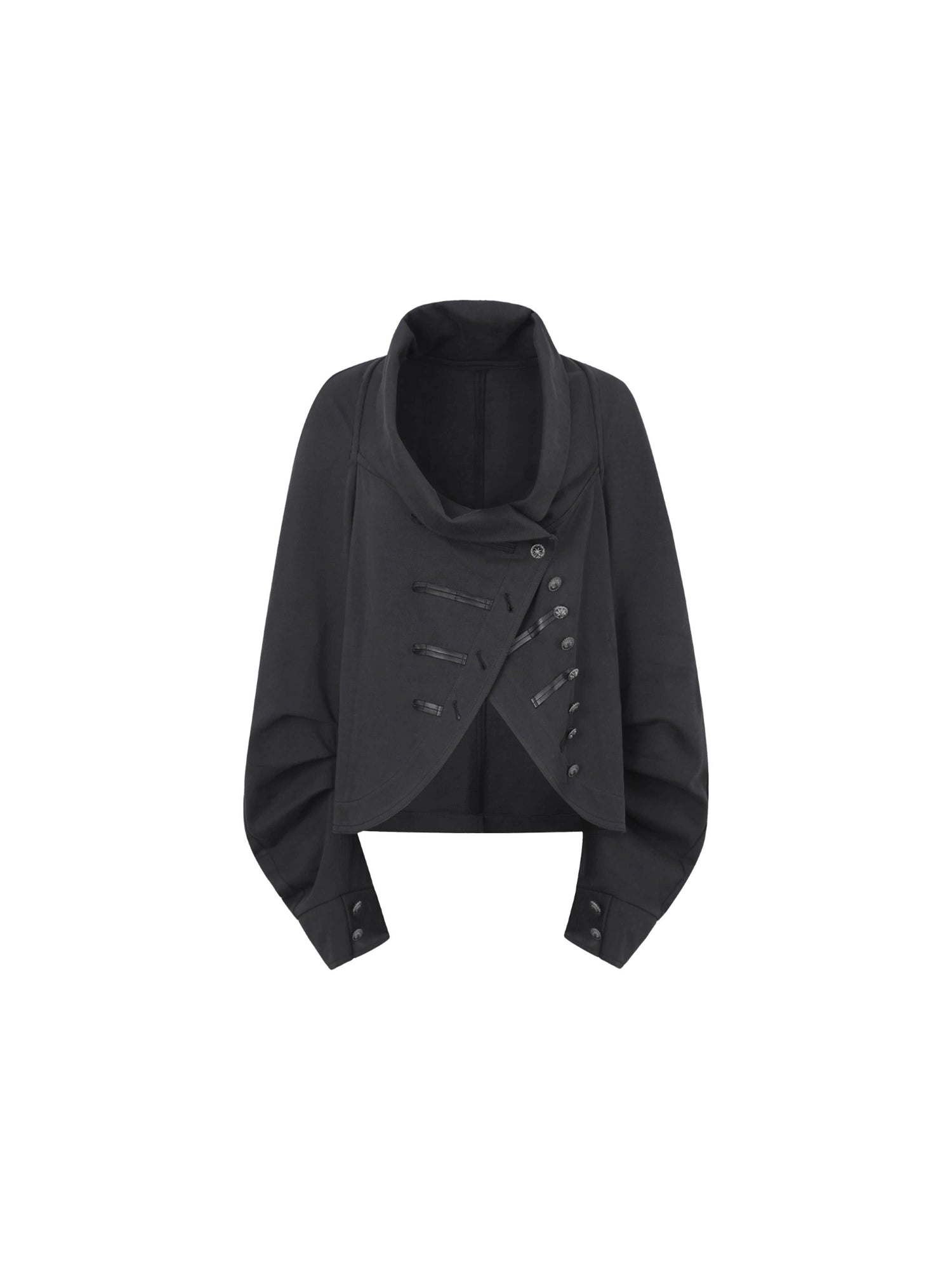 Pirate Style Batwing Sleeve Asymmetrical Cardigan Sweatshirt