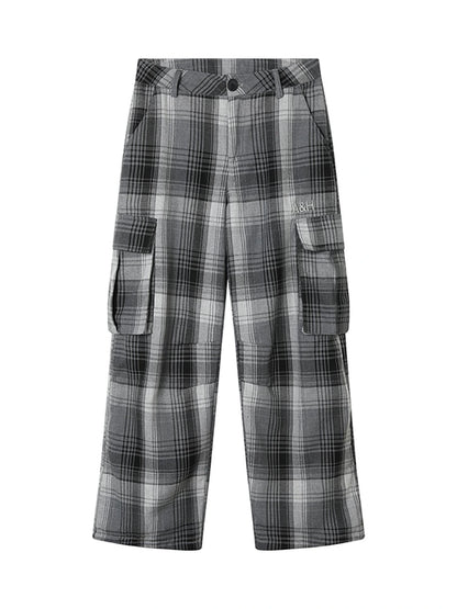 Pixel Grid Wide Leg Lounge Pants