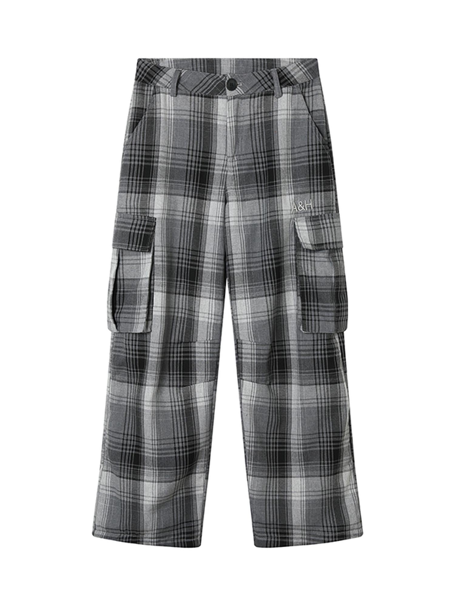 Achihara Pixel Grid Wide Leg Lounge Pants
