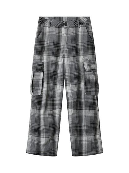 Achihara Pixel Grid Wide Leg Lounge Pants