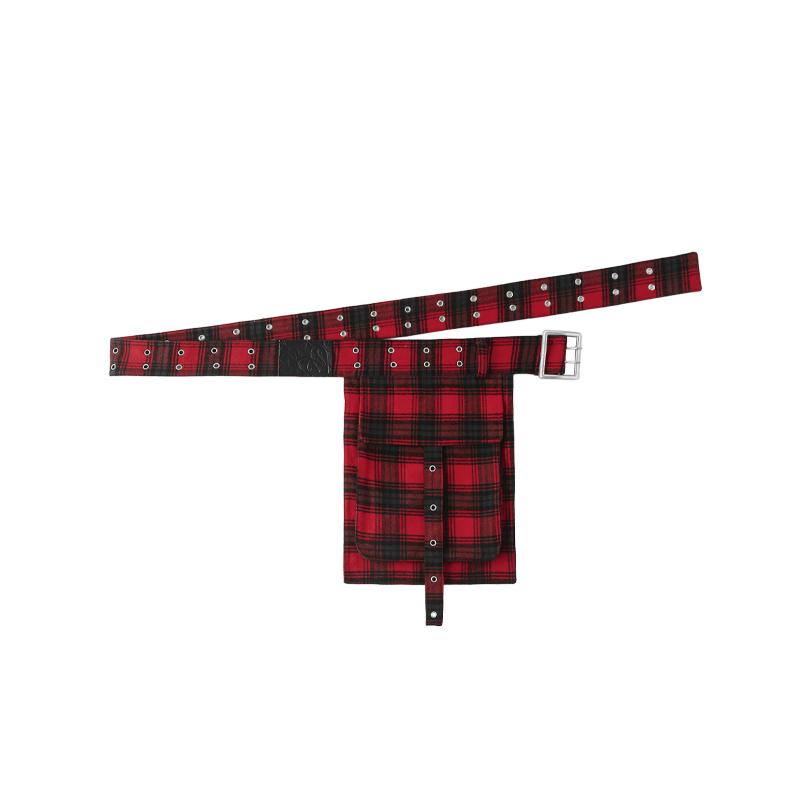 Plaid Waist Belt With Large Pocketsbody Shaping Waist Belt/Waist Clip