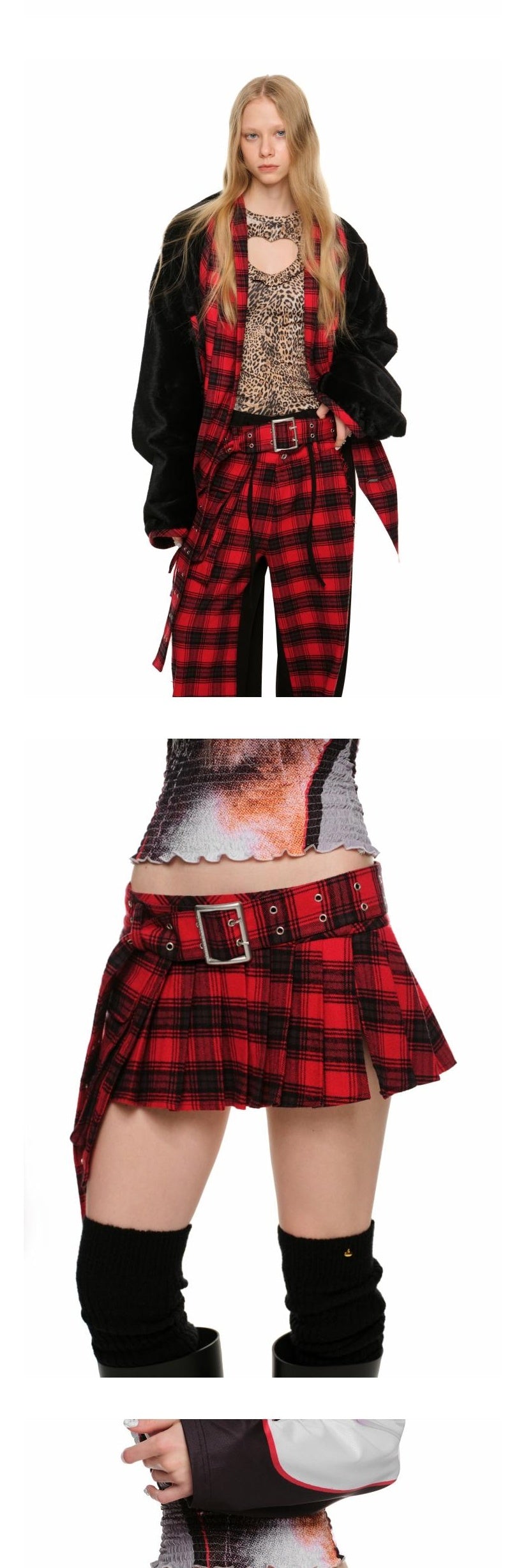 Plaid Waist Belt With Large Pocketsbody Shaping Waist Belt/Waist Clip