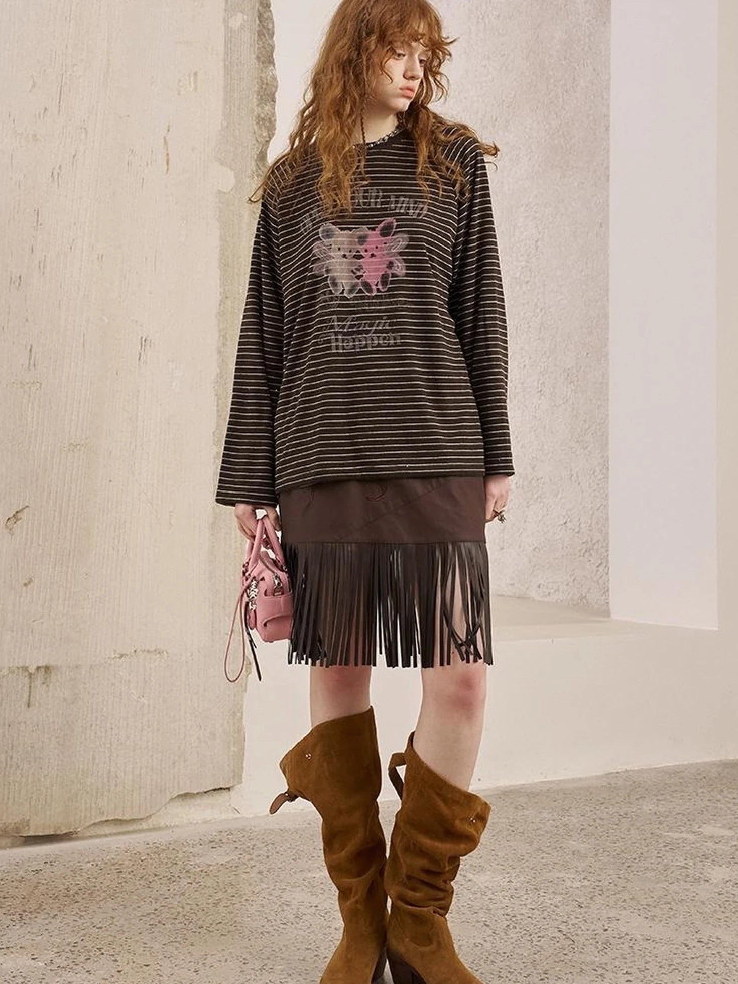 Playful Bear Striped Knit Tee