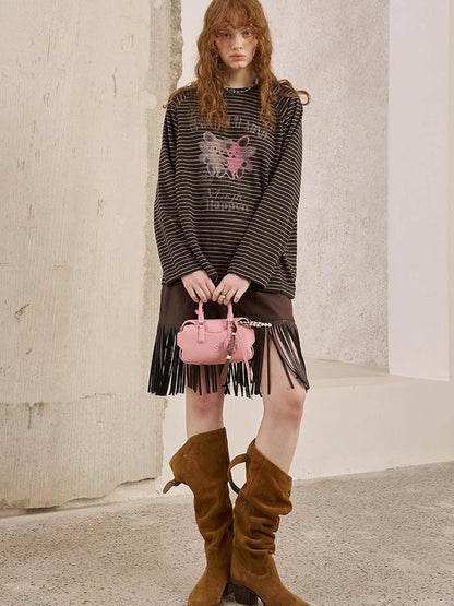 Playful Bear Striped Knit Tee