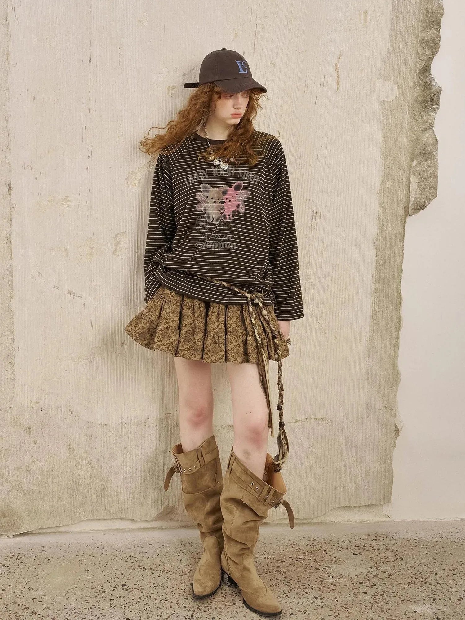 Playful Bear Striped Knit Tee