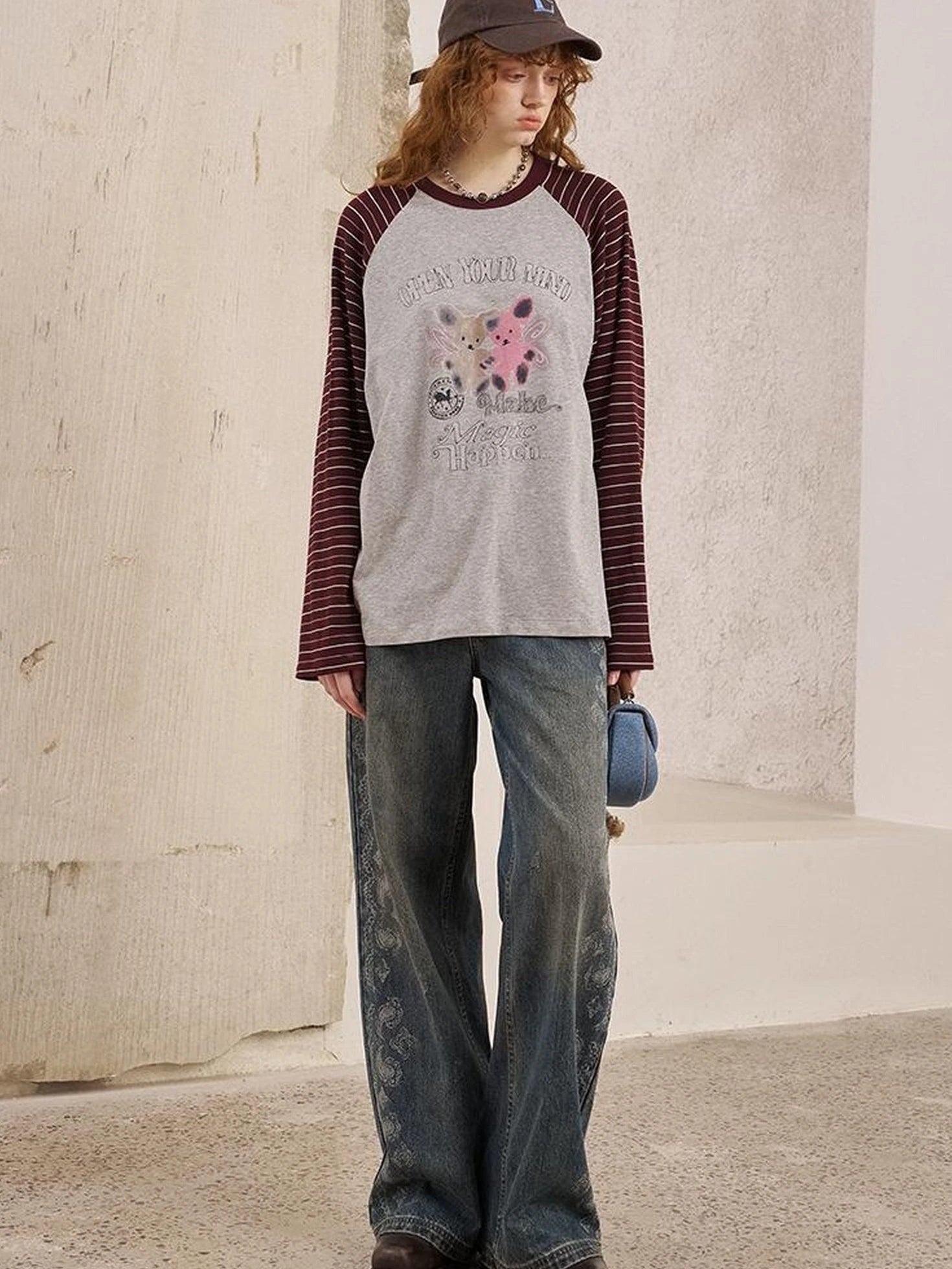 Playful Bear Striped Knit Tee