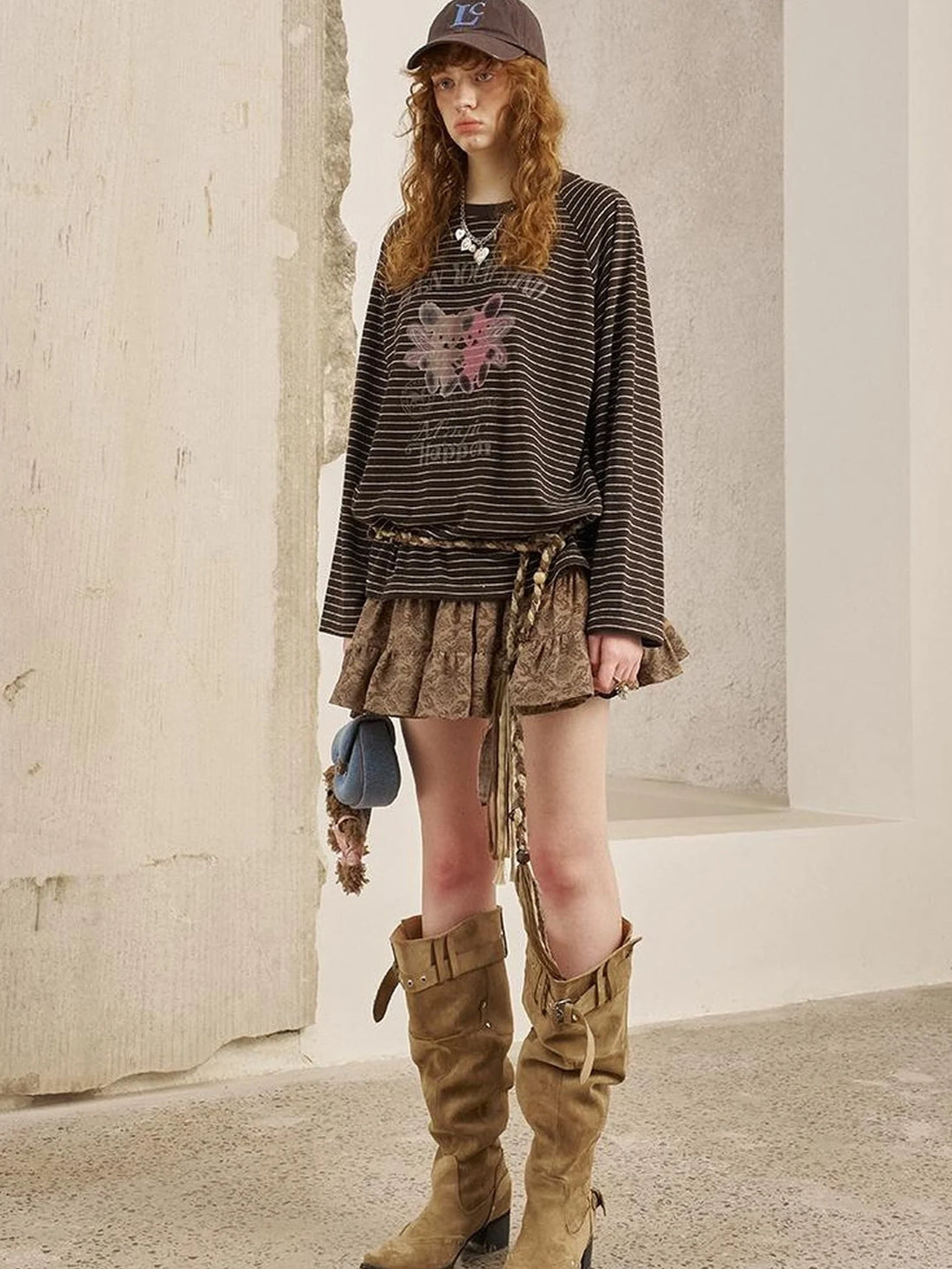 Playful Bear Striped Knit Tee