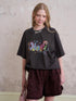 DIDDI MODA Playful Letter Print Cotton Tee