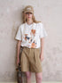 DIDDI MODA Playful Puppies Print Relaxed Cotton Tee