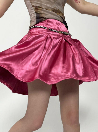 Pleated Textured Midi Skirt with Unique Folds Skirts