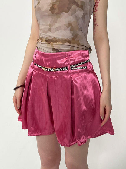 Pleated Textured Midi Skirt with Unique Folds Skirts