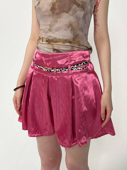 Pleated Textured Midi Skirt With Unique Folds Skirts