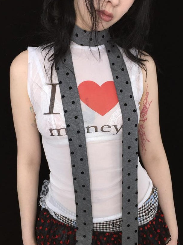 Polka Dot Knit Scarf Versatile All-Season Fashion Scarf