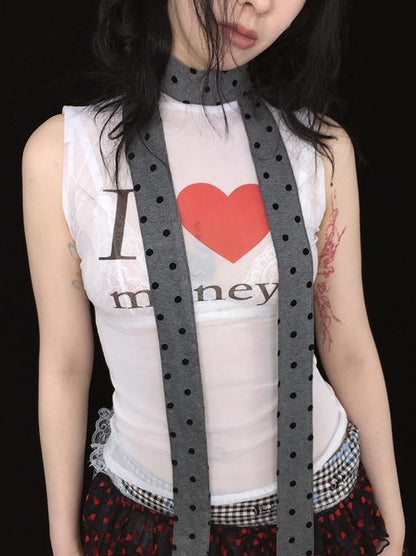 Polka Dot Knit Scarf Versatile All-Season Fashion Scarf