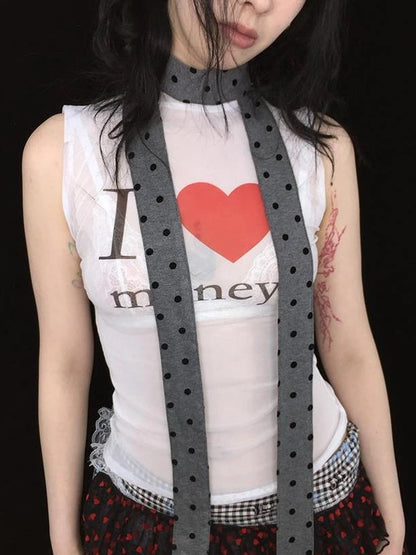 Polka Dot Knit Scarf Versatile All-Season Fashion Scarf