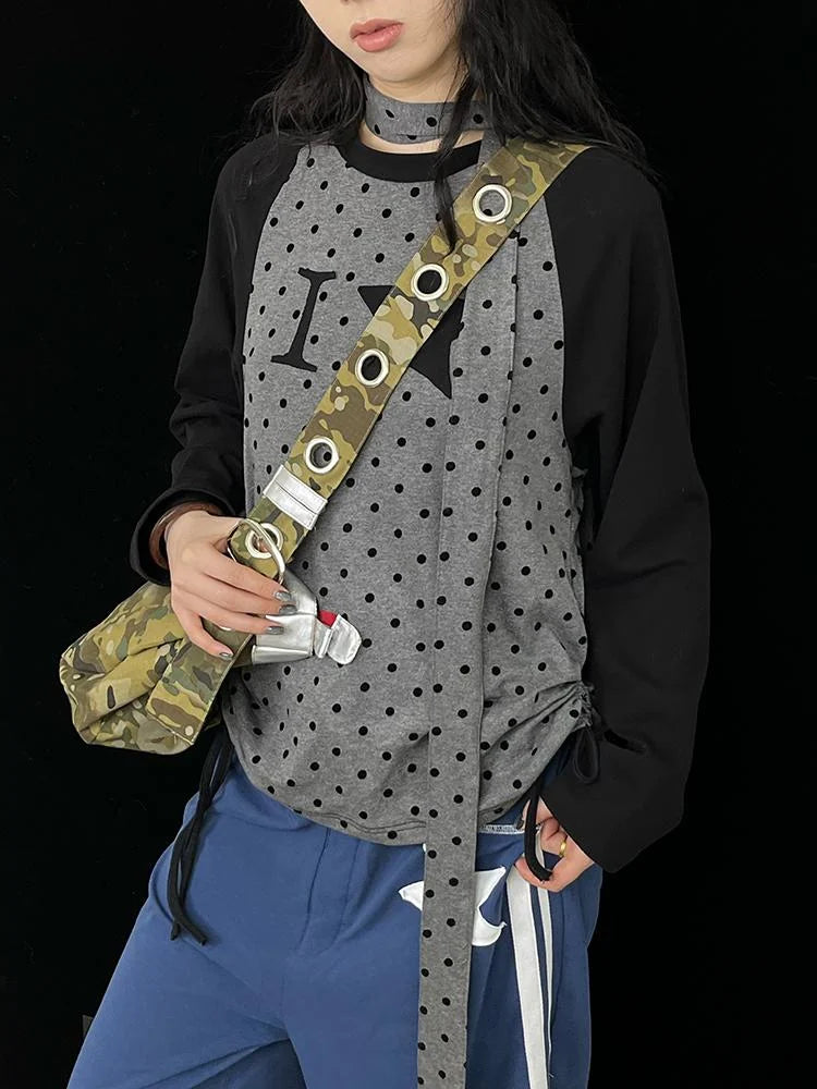 Polka Dot Knit Scarf Versatile All-Season Fashion Scarf