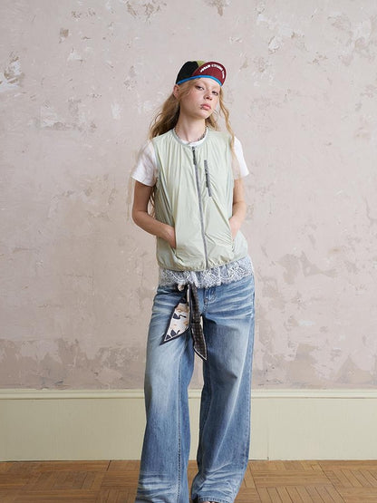 DIDDI MODA Pop Bow Sunproof Spliced Vest