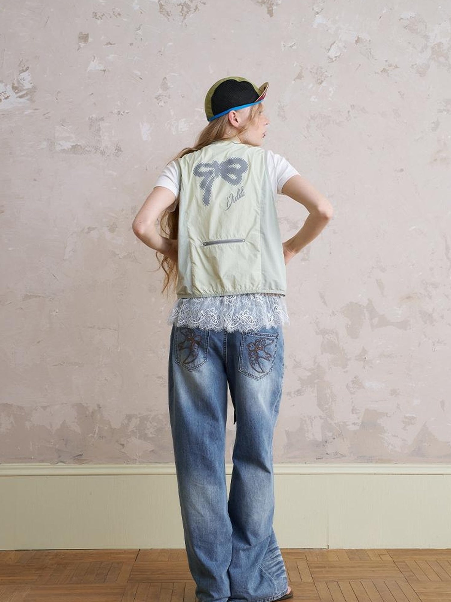 DIDDI MODA Pop Bow Sunproof Spliced Vest