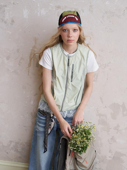 DIDDI MODA Pop Bow Sunproof Spliced Vest
