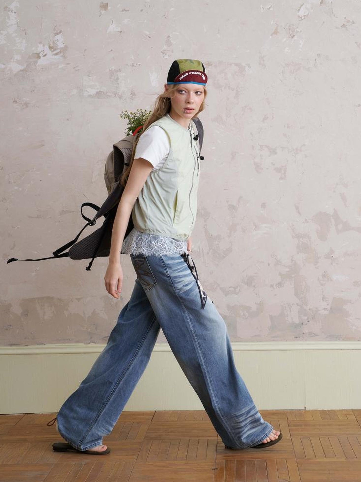 DIDDI MODA Pop Bow Sunproof Spliced Vest