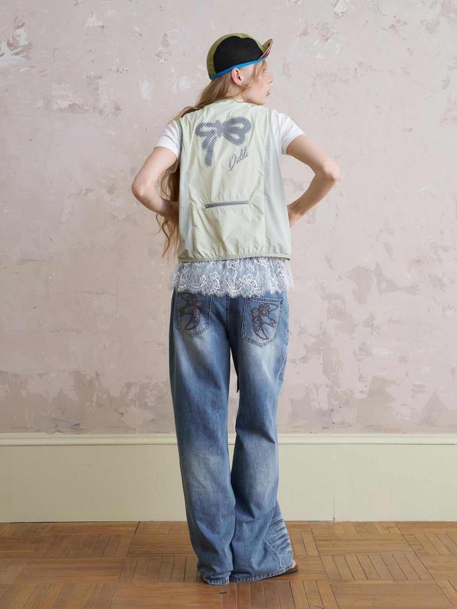 DIDDI MODA Pop Bow Sunproof Spliced Vest
