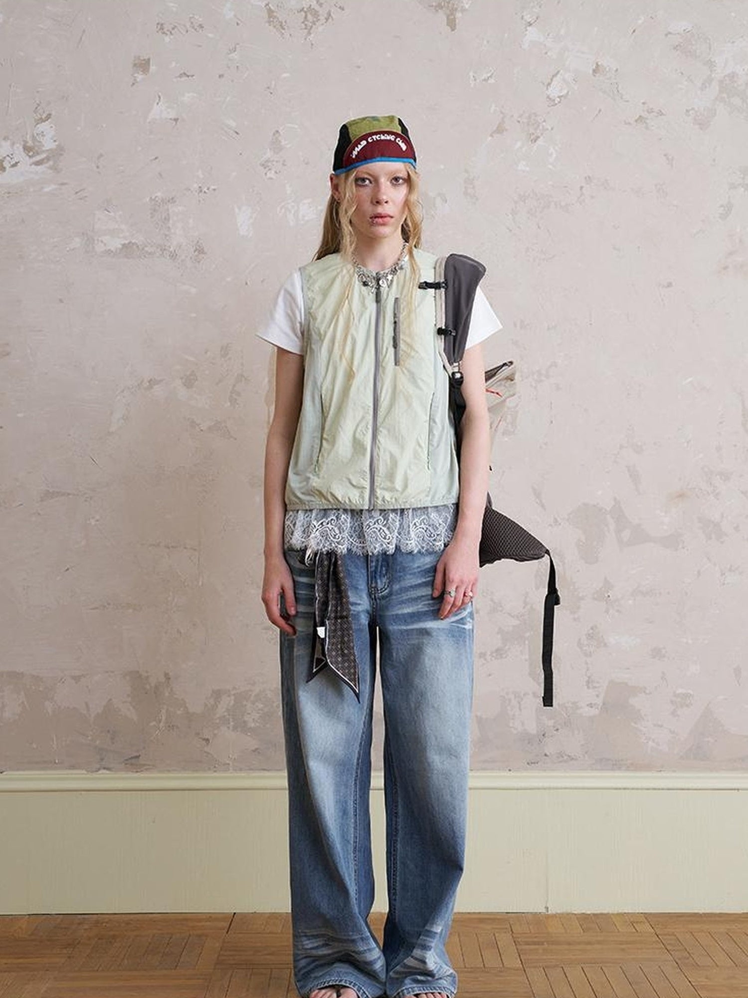 DIDDI MODA Pop Bow Sunproof Spliced Vest
