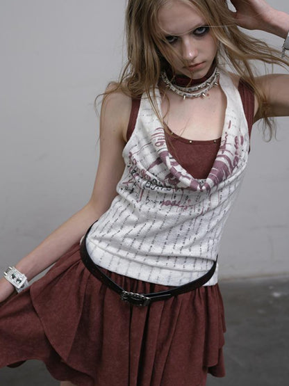 Post-Apocalyptic Punk Patchwork Asymmetrical Dress