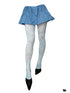 Print Tights With Contrast Crotch Design
