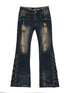 Sea Witch Distressed Low Rise Flare Jeans