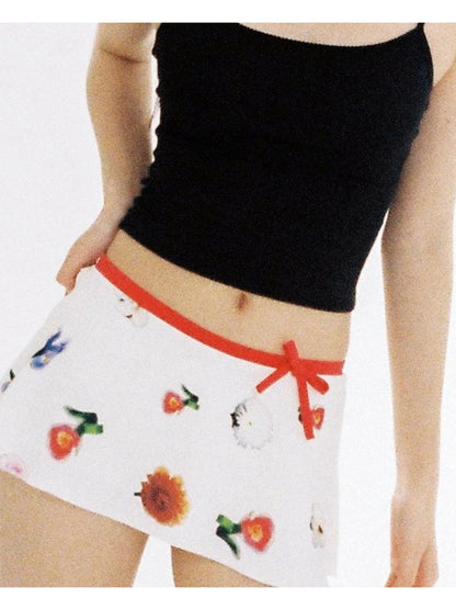 Printed A-Line Skirt Shorts