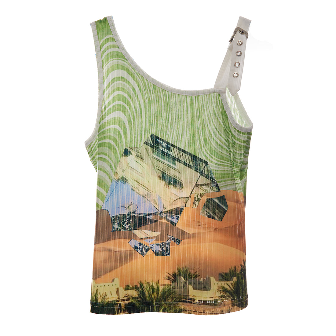 YOSHUYUKI Y2k Stripe Jacquard Slim Fit Vintage Vest