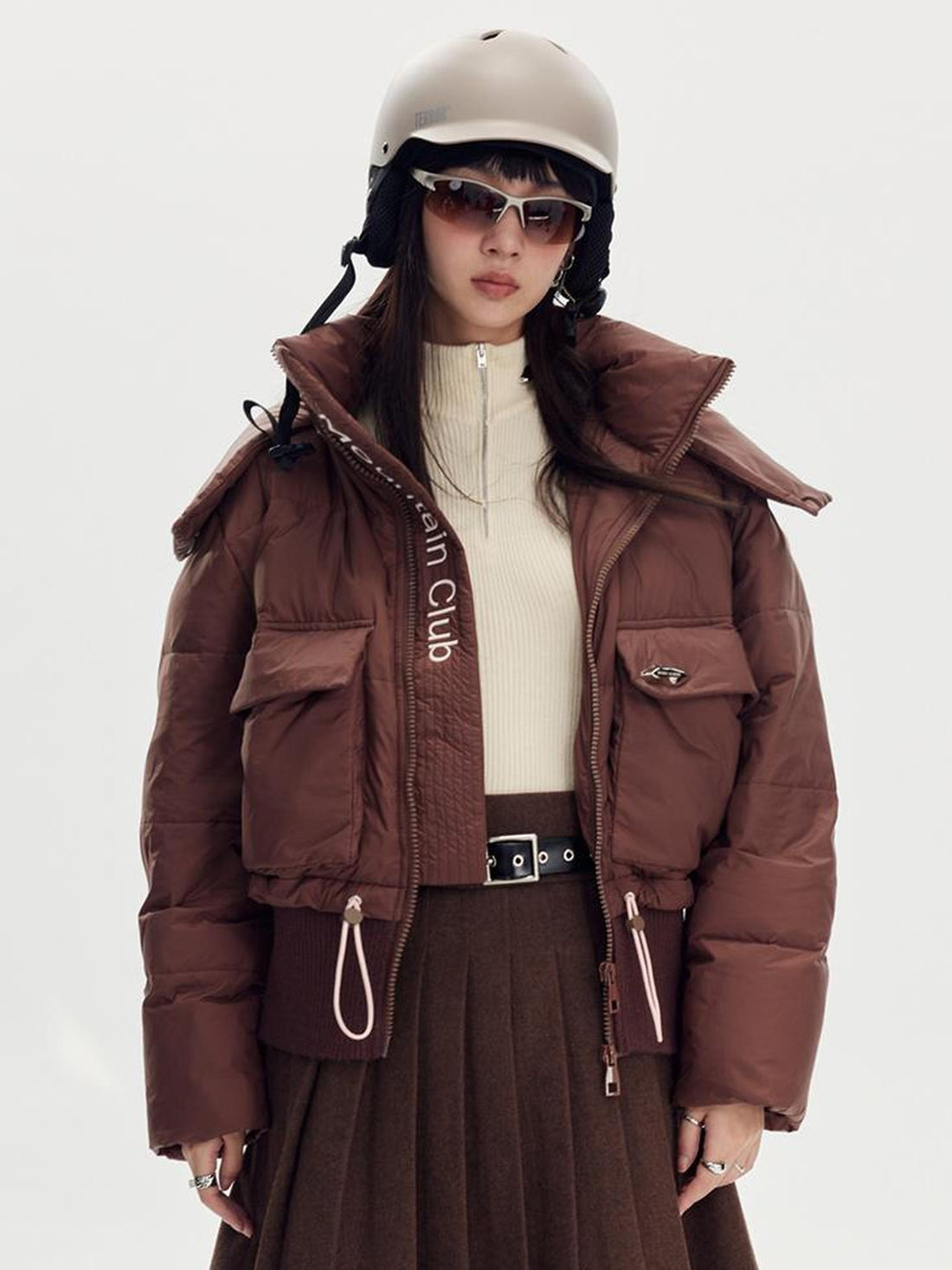 DIDDI MODA Puffy Cropped Quilted Jacket With Wide Ribbing