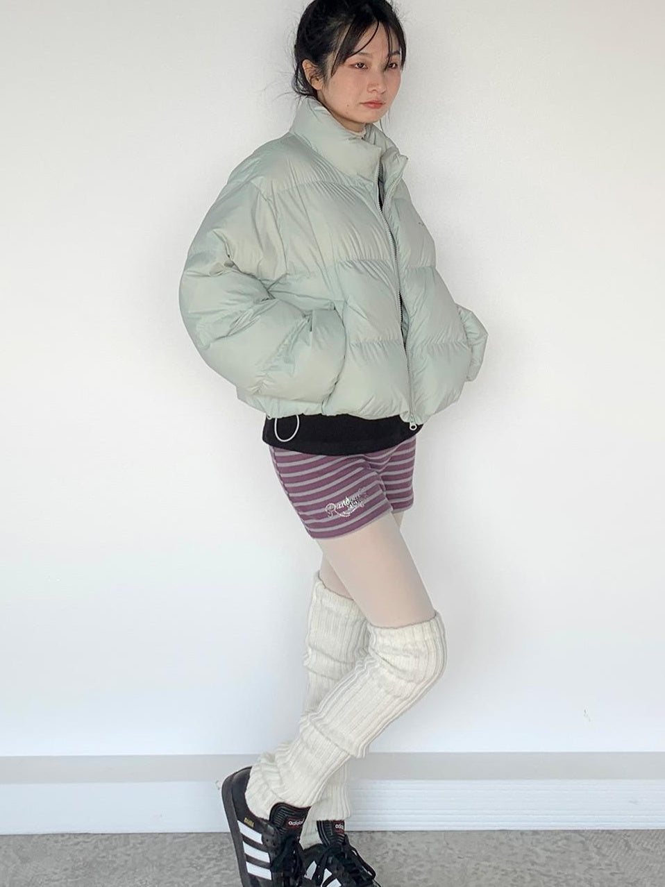 Puffy Mint Green Salt Short Puffy Coat Winter Jacket