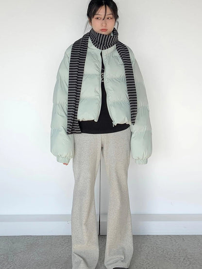 Puffy Mint Green Salt Short Puffy Coat Winter Jacket