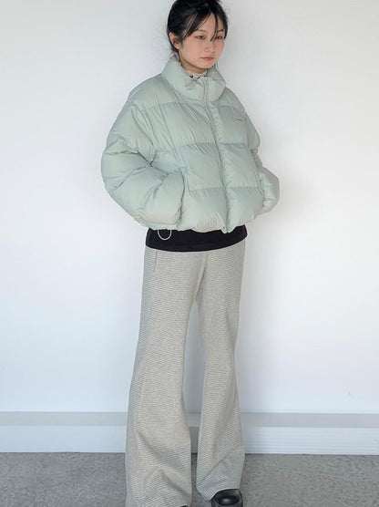 Puffy Mint Green Salt Short Puffy Coat Winter Jacket