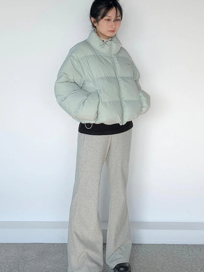 Puffy Mint Green Salt Short Puffy Coat Winter Jacket