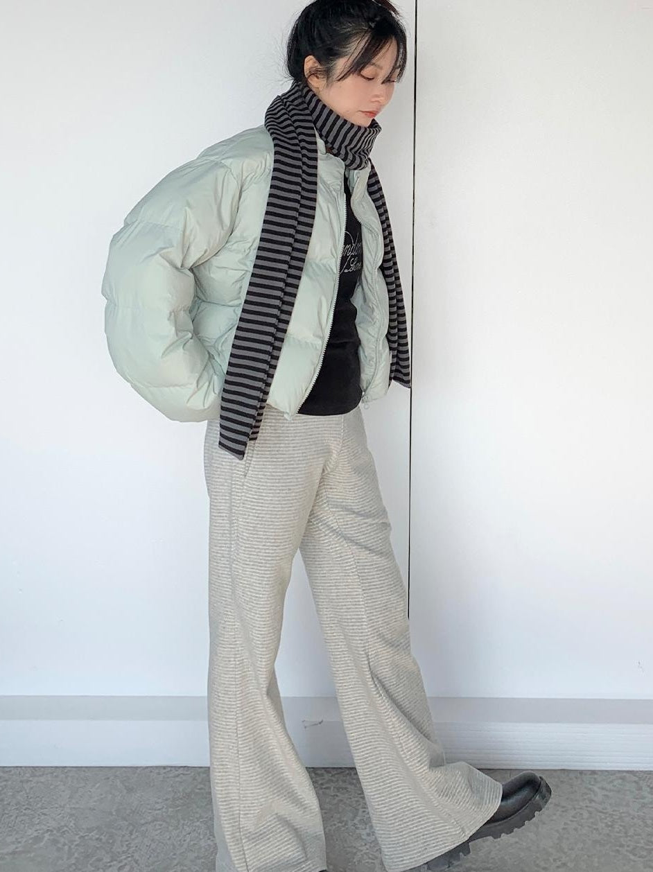 Puffy Mint Green Salt Short Puffy Coat Winter Jacket