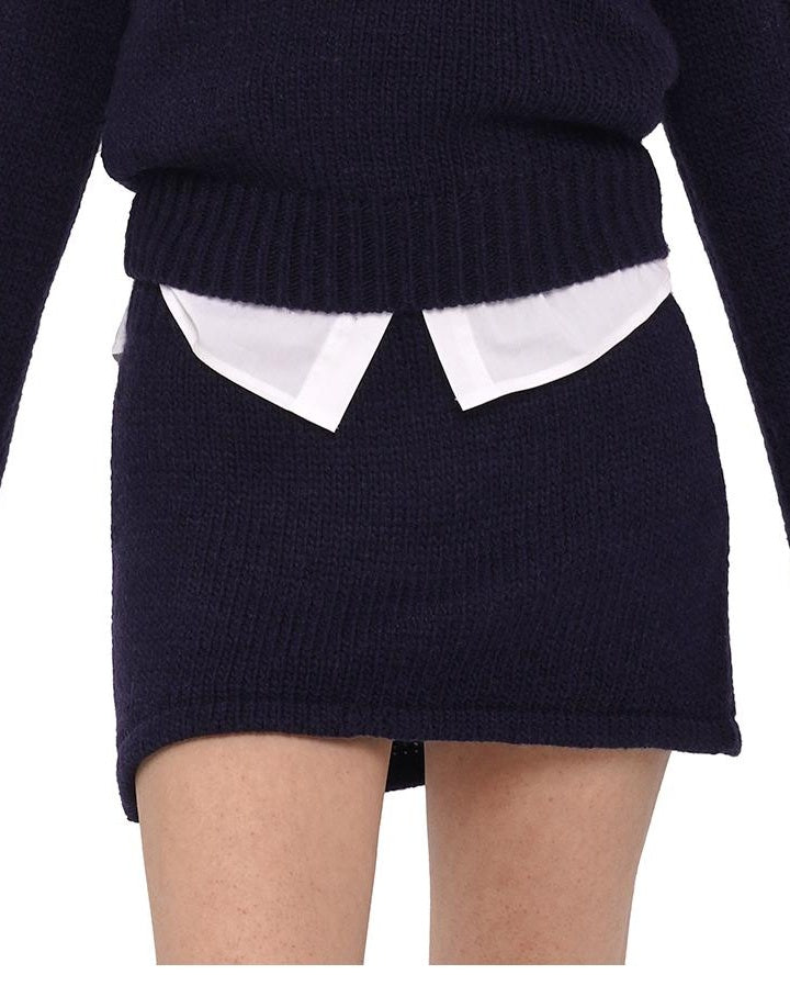 Pullover Raglan Sweater &amp; Skirt Set